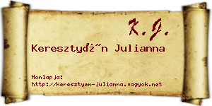 Keresztyén Julianna névjegykártya