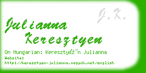 julianna keresztyen business card